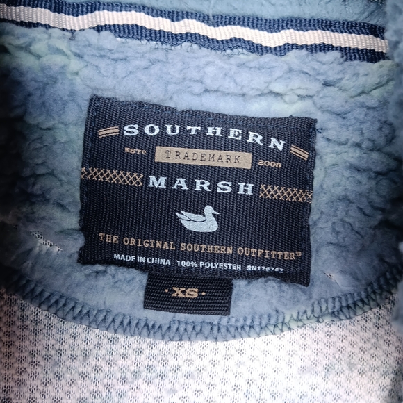 SOUTHERN MARSH Men's Slate & Mint High Mesa Sherpa Pullover Jacket XS - Picture 10 of 11